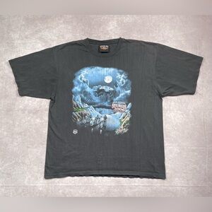 Vintage Sturgis Bike Week T-Shirt Tee Mens Size XL Black Distressed Eagle Biker